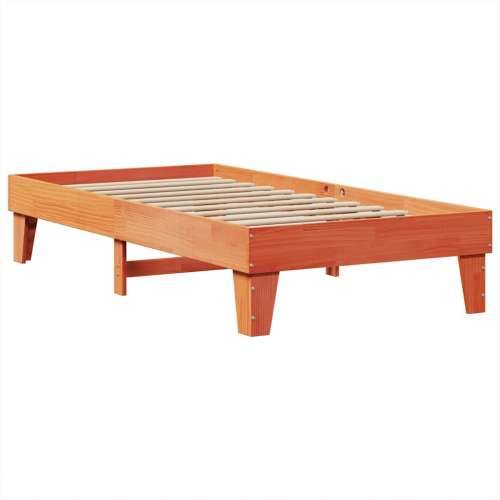 Krevet s regalom za knjige bez madraca 75 x 190 cm od borovine - Voštano smeđa 75 x 190 cm Cijena
