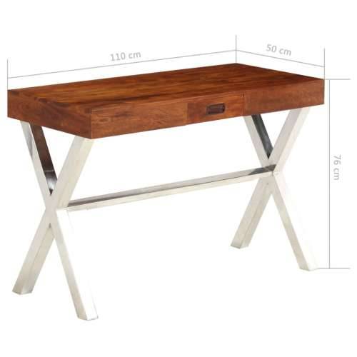 Radni stol 110x50x76 cm od drva bagrema s premazom boje meda Cijena