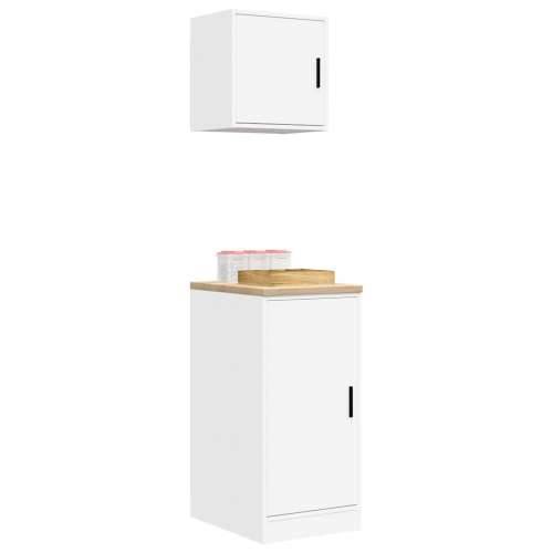 Garažni ormarići 2 kom bijeli od konstruiranog drva - Bijela 40 x 51 x 85 cm 1 1 vrata Cijena
