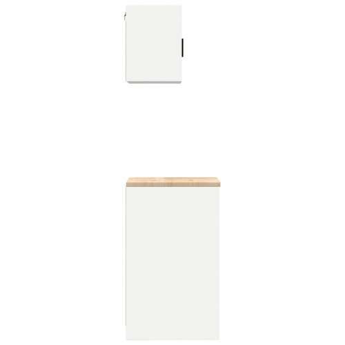 Garažni ormarići 2 kom bijeli od konstruiranog drva - Bijela 40 x 51 x 85 cm 1 1 vrata Cijena