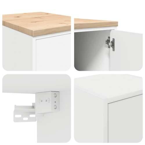 Garažni ormarići 2 kom bijeli od konstruiranog drva - Bijela 40 x 51 x 85 cm 1 1 vrata Cijena