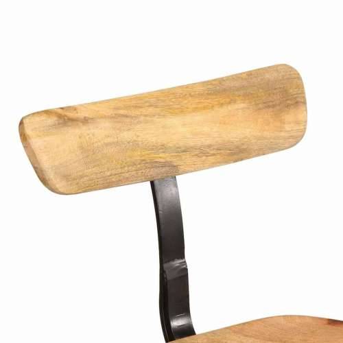 Barski stolci 2 kom 49x43x103 cm masivnog drva manga - Smeđa i crna 49 x 43 x 103 cm 2 masivno drvo manga Cijena