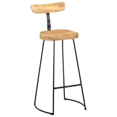 Barski stolci 2 kom 49x43x103 cm masivnog drva manga - Smeđa i crna 49 x 43 x 103 cm 2 masivno drvo manga Cijena