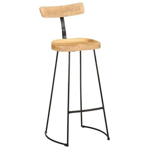 Barski stolci 2 kom 49x43x103 cm masivnog drva manga - Smeđa i crna 49 x 43 x 103 cm 2 masivno drvo manga Cijena