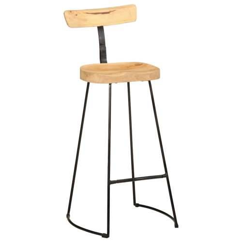 Barski stolci 2 kom 49x43x103 cm masivnog drva manga - Smeđa i crna 49 x 43 x 103 cm 2 masivno drvo manga Cijena