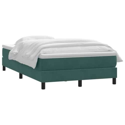 Box spring krevet s madracem tamnozeleni 120x210 cm baršunasti - Tamnozelena 120 x 210 cm 25 cm Cijena