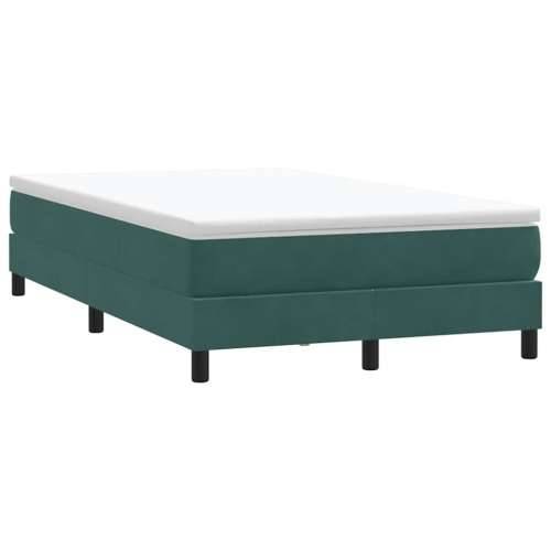 Box spring krevet s madracem tamnozeleni 120x210 cm baršunasti - Tamnozelena 120 x 210 cm 25 cm Cijena