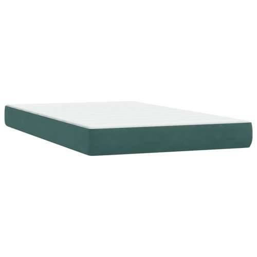 Box spring krevet s madracem tamnozeleni 120x210 cm baršunasti - Tamnozelena 120 x 210 cm 25 cm Cijena