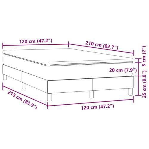 Box spring krevet s madracem tamnozeleni 120x210 cm baršunasti - Tamnozelena 120 x 210 cm 25 cm Cijena