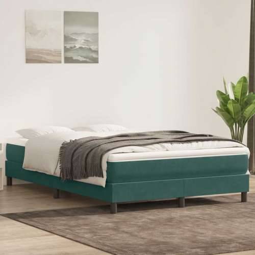 Box spring krevet s madracem tamnozeleni 140x210 cm baršunasti - Tamnozelena 140 x 210 cm 25 cm Cijena