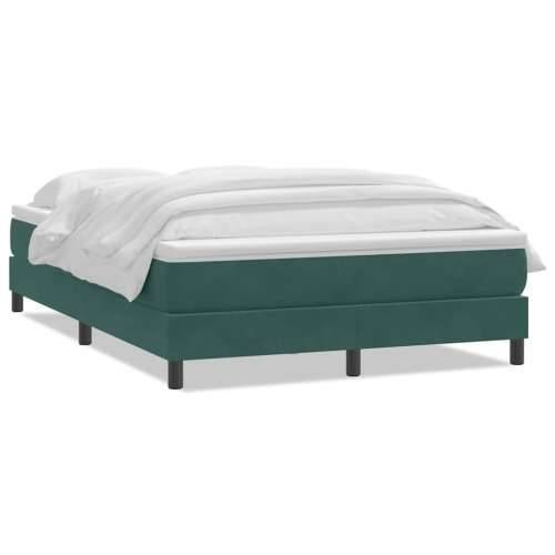 Box spring krevet s madracem tamnozeleni 140x210 cm baršunasti - Tamnozelena 140 x 210 cm 25 cm Cijena