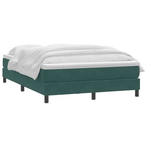 Box spring krevet s madracem tamnozeleni 140x210 cm baršunasti - Tamnozelena 140 x 210 cm 25 cm Cijena