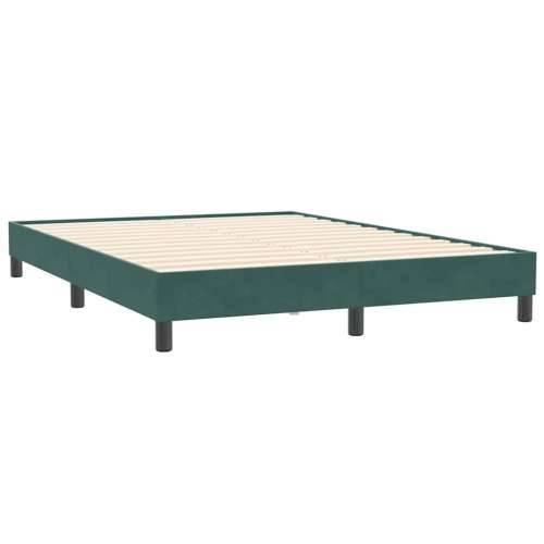Box spring krevet s madracem tamnozeleni 140x210 cm baršunasti - Tamnozelena 140 x 210 cm 25 cm Cijena