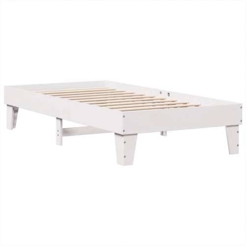 Krevet s regalom za knjige bez madraca bijeli 90x200cm borovina - Bijela 90 x 200 cm Cijena