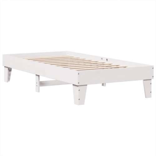 Krevet s regalom za knjige bez madraca bijeli 90x190cm borovina - Bijela 90 x 190 cm Cijena