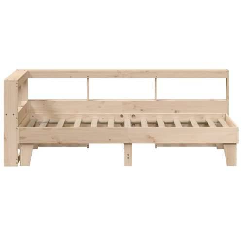 Krevet s regalom za knjige bez madraca 75x190 cm borovina - Smeđa 75 x 190 cm Cijena