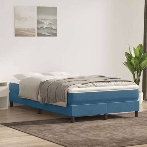Krevet s oprugama i madracem tamnoplavi 120x210 cm baršunasti - Tamno plava 120 x 210 cm 25 cm Cijena