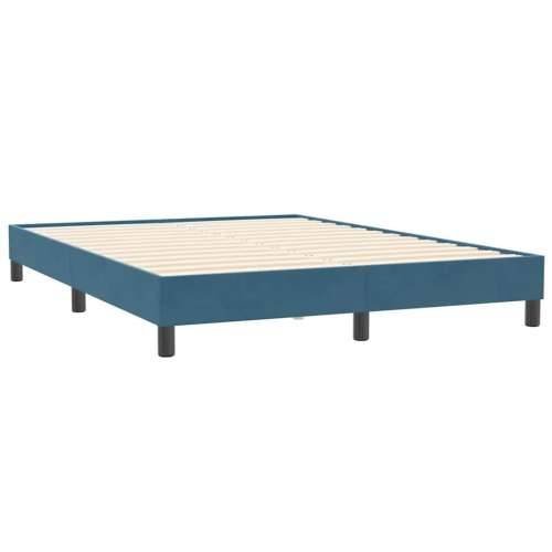 Krevet s oprugama i madracem tamnoplavi 140x210 cm baršunasti - Tamno plava 140 x 210 cm 25 cm Cijena