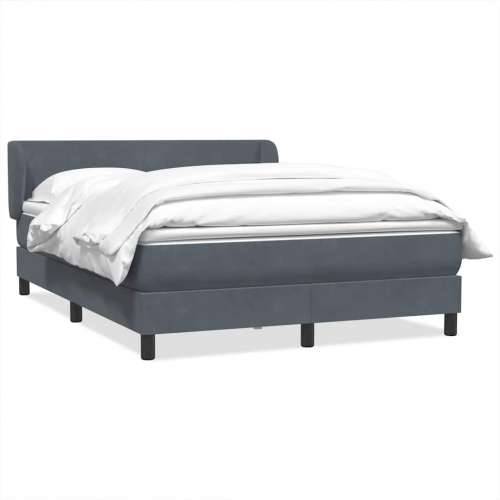 Box spring krevet s madracem tamnosivi 140x210 cm baršunasti - Tamno siva 140 x 210 cm Gladak dizajn Cijena