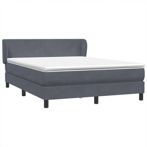 Box spring krevet s madracem tamnosivi 140x210 cm baršunasti - Tamno siva 140 x 210 cm Gladak dizajn Cijena