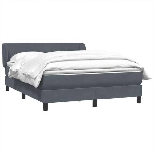 Box spring krevet s madracem tamnosivi 140x210 cm baršunasti - Tamno siva 140 x 210 cm Gladak dizajn Cijena