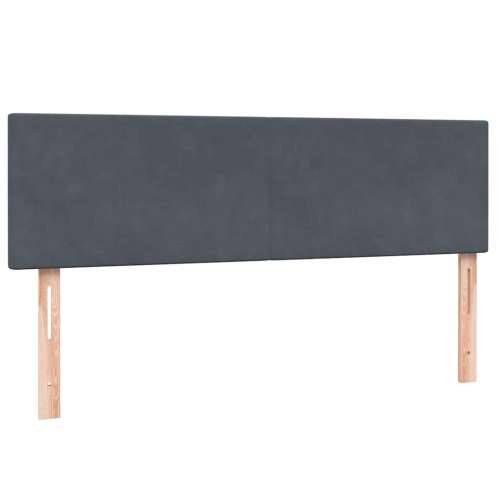 Box spring krevet s madracem tamnosivi 140x210 cm baršunasti - Tamno siva 140 x 210 cm Gladak dizajn Cijena