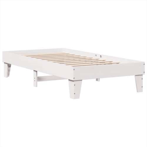 Krevet s regalom za knjige bez madraca bijeli 75x190cm borovina - Bijela 75 x 190 cm Cijena