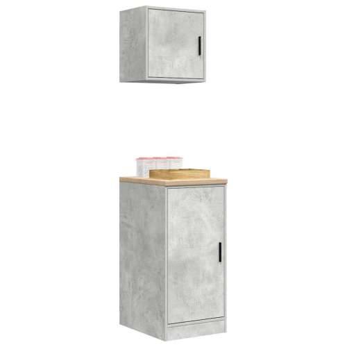 Garažni ormarići 2 kom siva boja betona od konstruiranog drva - Beton siva 40 x 51 x 85 cm 1 1 vrata Cijena