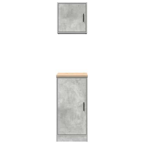 Garažni ormarići 2 kom siva boja betona od konstruiranog drva - Beton siva 40 x 51 x 85 cm 1 1 vrata Cijena