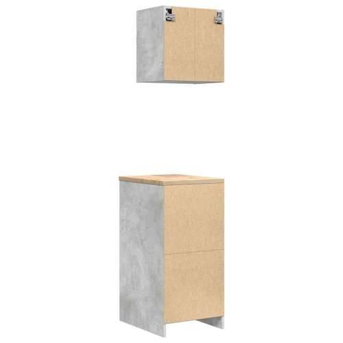 Garažni ormarići 2 kom siva boja betona od konstruiranog drva - Beton siva 40 x 51 x 85 cm 1 1 vrata Cijena