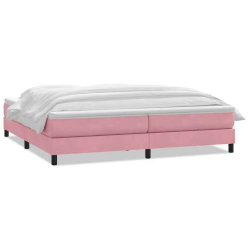 Box Spring krevet s madracem ružičasti 200x210 cm samt - Ružičasta 200 x 210 cm 25 cm Cijena