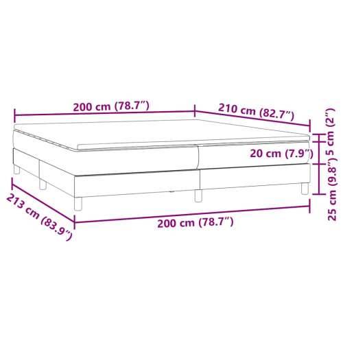Box Spring krevet s madracem ružičasti 200x210 cm samt - Ružičasta 200 x 210 cm 25 cm Cijena