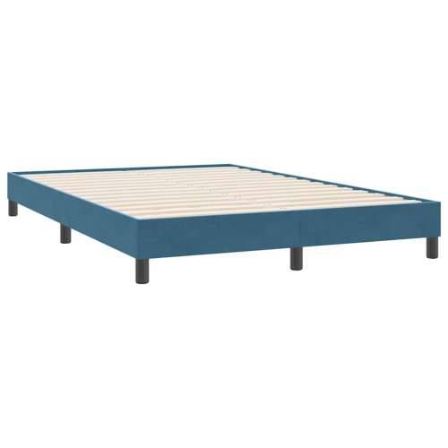 Box Spring krevet s madracem tamnoplavi 140x220 cm baršun - Tamno plava 140 x 220 cm 25 cm Cijena