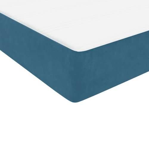 Box Spring krevet s madracem tamnoplavi 140x220 cm baršun - Tamno plava 140 x 220 cm 25 cm Cijena
