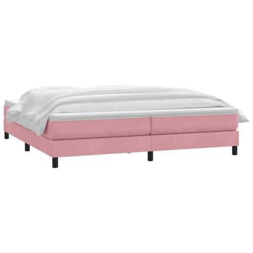 Box Spring krevet s madracem ružičasti 180x220 cm samt - Ružičasta 180 x 220 cm 25 cm Cijena