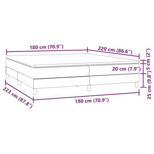 Box Spring krevet s madracem ružičasti 180x220 cm samt - Ružičasta 180 x 220 cm 25 cm Cijena