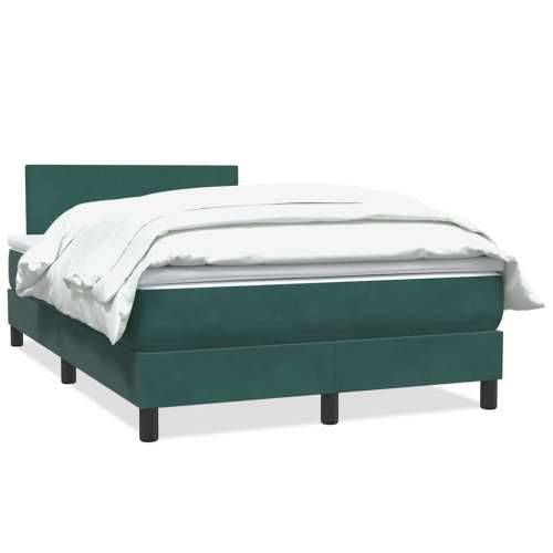 Box spring krevet s madracem tamnozeleni 120x210 cm baršunasti - Tamnozelena 120 x 210 cm Gladak dizajn Cijena
