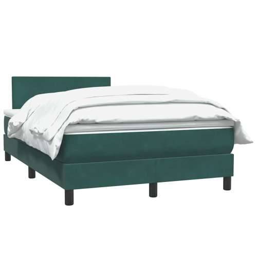 Box spring krevet s madracem tamnozeleni 120x210 cm baršunasti - Tamnozelena 120 x 210 cm Gladak dizajn Cijena