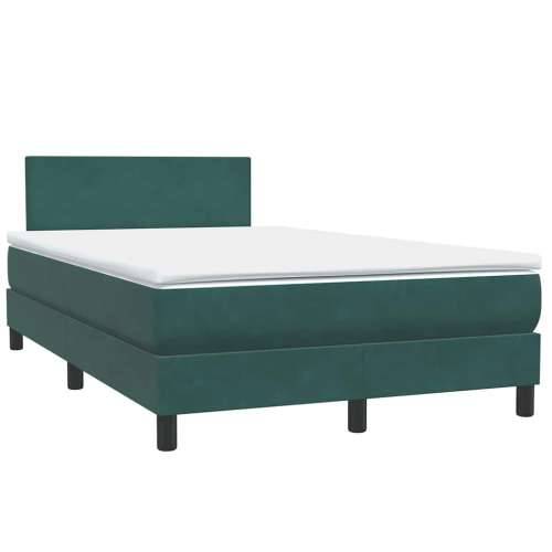 Box spring krevet s madracem tamnozeleni 120x210 cm baršunasti - Tamnozelena 120 x 210 cm Gladak dizajn Cijena