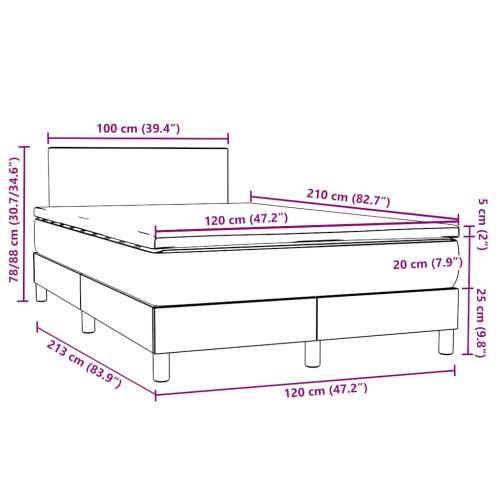 Box spring krevet s madracem tamnozeleni 120x210 cm baršunasti - Tamnozelena 120 x 210 cm Gladak dizajn Cijena