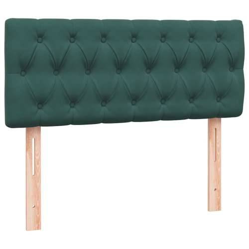 Box spring krevet s madracem tamnozeleni 120x210 cm baršunasti - Tamnozelena 120 x 210 cm Dizajn s gumbima Cijena
