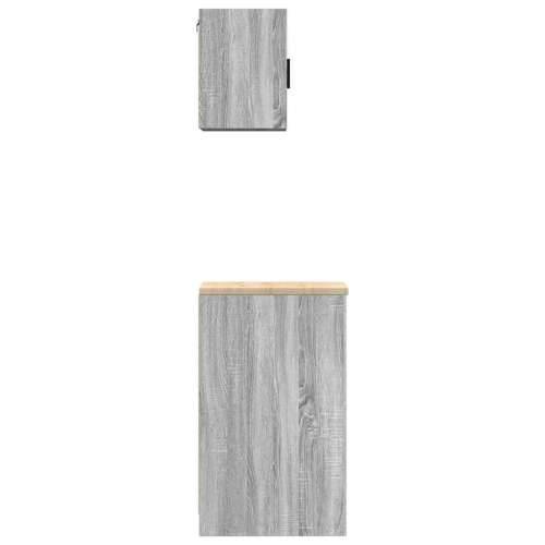 Garažni ormarići 2 kom boja hrasta sonome konstruirano drvo - Sivi hrast sonoma 30 x 51 x 85 cm 1 2 police Cijena