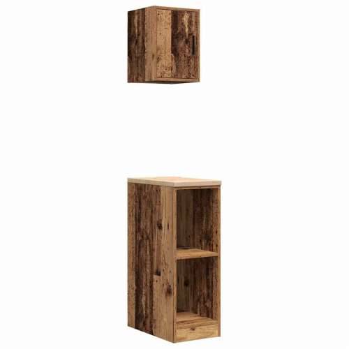 Garažni ormarići 2 kom boja drva konstruirano drvo - Staro drvo 30 x 51 x 85 cm 1 2 police Cijena
