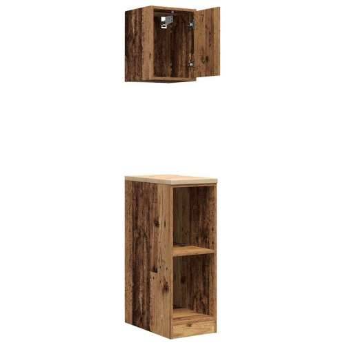 Garažni ormarići 2 kom boja drva konstruirano drvo - Staro drvo 30 x 51 x 85 cm 1 2 police Cijena