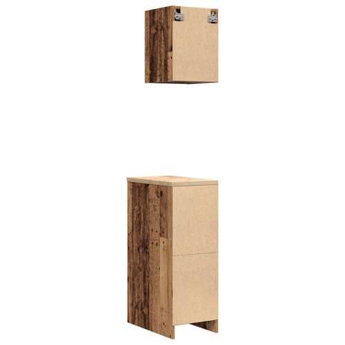 Garažni ormarići 2 kom boja drva konstruirano drvo - Staro drvo 30 x 51 x 85 cm 1 2 police Cijena