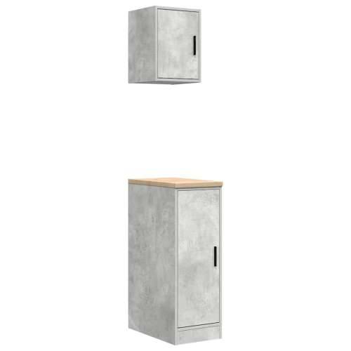 Garažni ormarići 2 kom siva boja betona od konstruiranog drva - Beton siva 30 x 51 x 85 cm 1 1 vrata Cijena