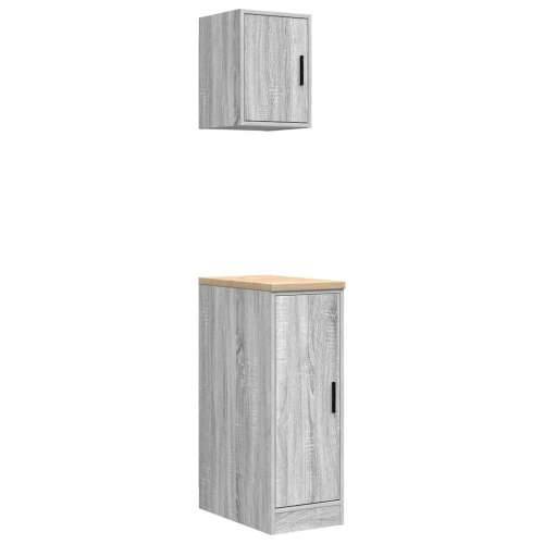 Garažni ormarići 2 kom boja hrasta sonome konstruirano drvo - Sivi hrast sonoma 30 x 51 x 85 cm 1 1 vrata Cijena