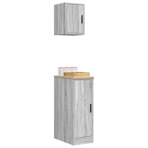 Garažni ormarići 2 kom boja hrasta sonome konstruirano drvo - Sivi hrast sonoma 30 x 51 x 85 cm 1 1 vrata Cijena