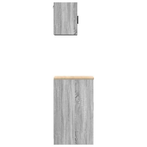 Garažni ormarići 2 kom boja hrasta sonome konstruirano drvo - Sivi hrast sonoma 30 x 51 x 85 cm 1 1 vrata Cijena
