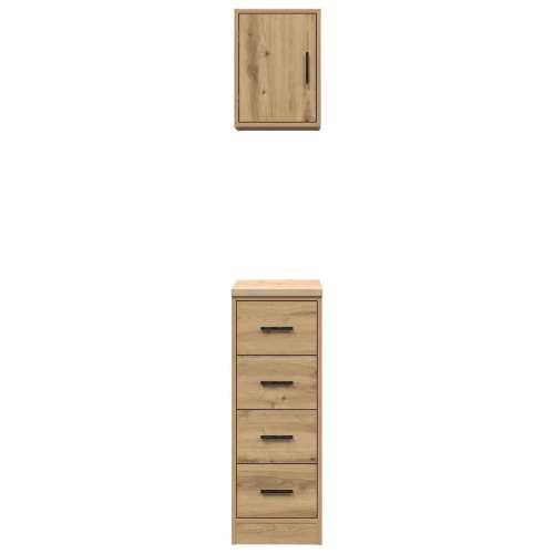 Garažni ormarići 2 kom boja hrasta artisan konstruirano drvo - artisian oak 30 x 51 x 85 cm 1 4 ladice 4 zásuvky Cijena